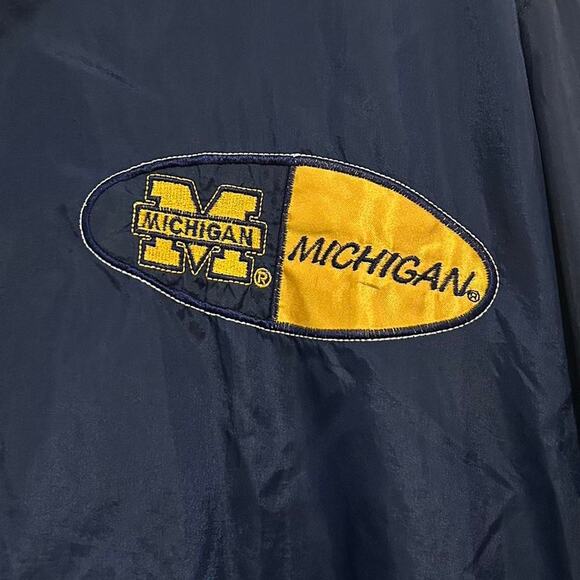 Vintage Michigan Wolverines Short Sleeve Windbreaker Jacket - Picture 2 of 7